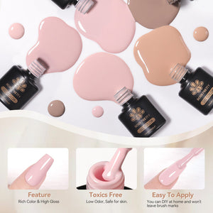 48 Colors Gel Set S31 Soft Dusk 5ml Gel Nail Polish BORN PRETTY 