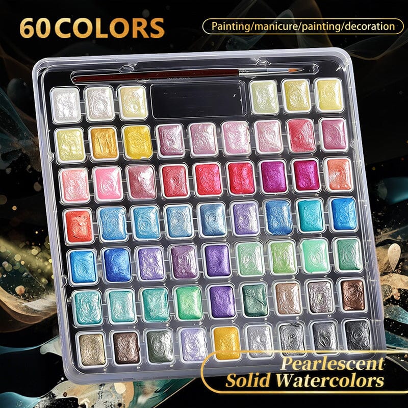 60 Colors Pearl Watercolor Pigment Nail Art No Brand 
