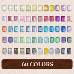 60 Colors Pearl Watercolor Pigment Nail Art No Brand 