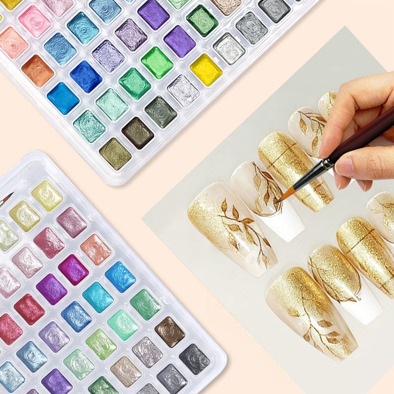 60 Colors Pearl Watercolor Pigment Nail Art No Brand 