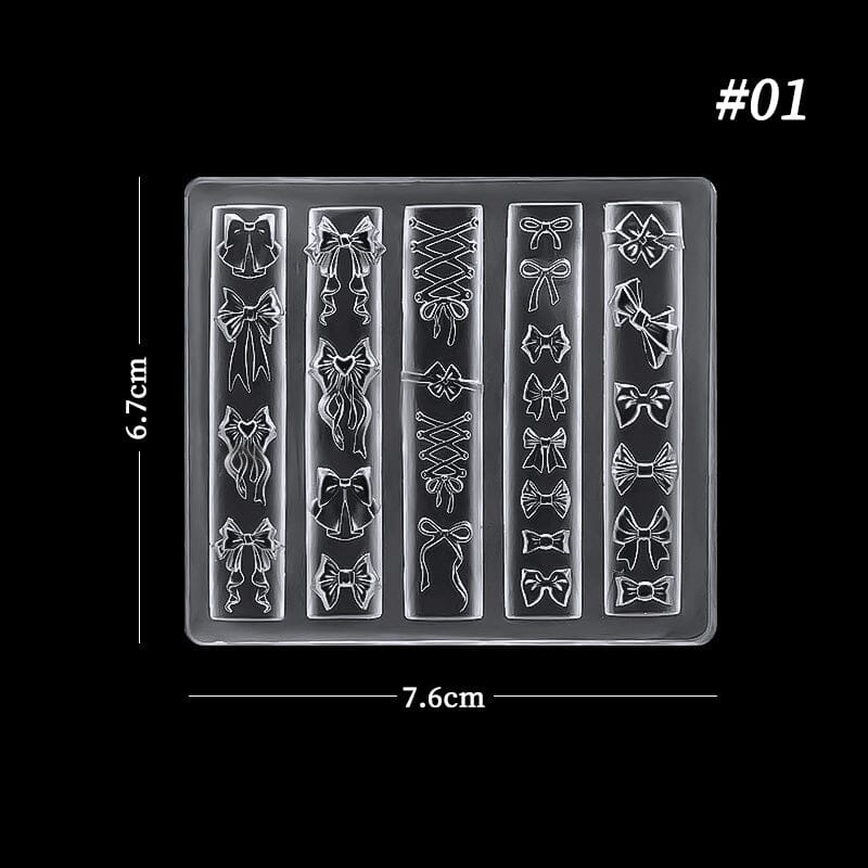 3D Silicone Nail Mold Bowknot #01 Tools & Accessories No Brand 