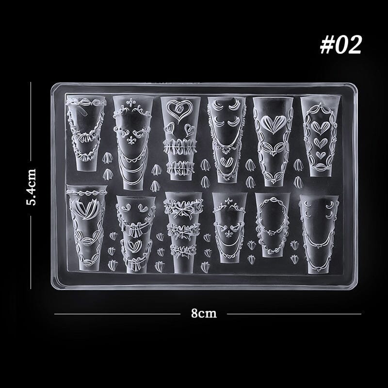 3D Silicone Nail Mold Bowknot #02 Tools & Accessories No Brand 