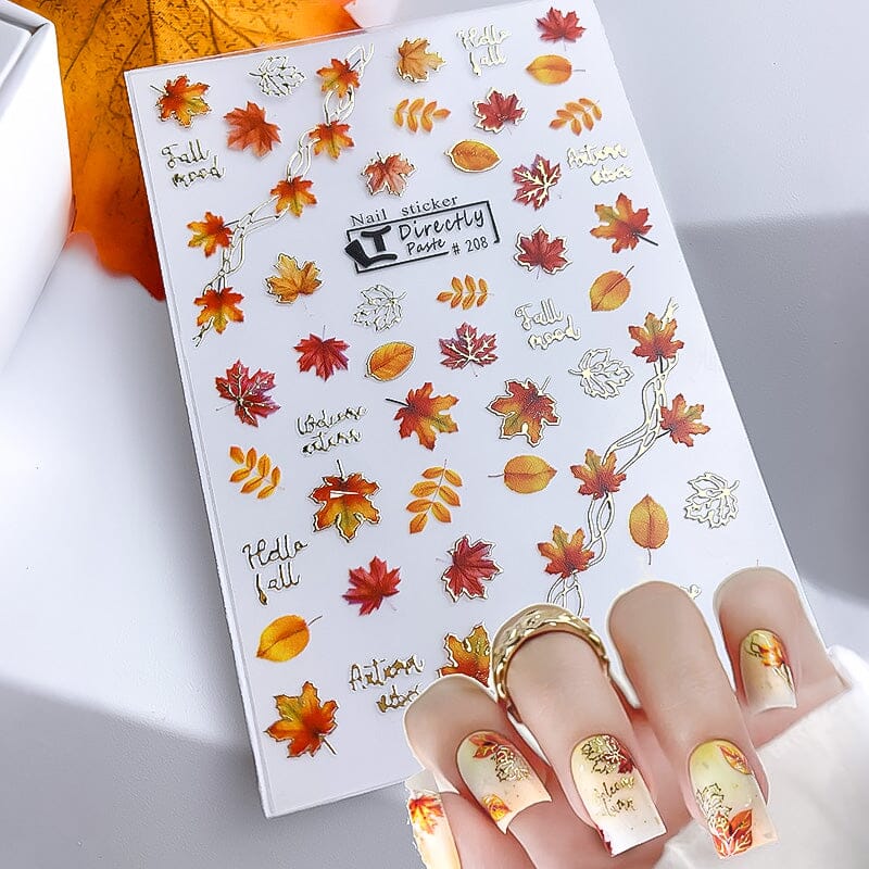 Leaf Line 3D Nail Sticker Clearance No Brand #208 