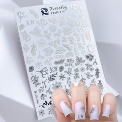 Leaf Line 3D Nail Sticker Clearance No Brand #121 
