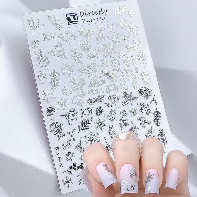 Leaf Line 3D Nail Sticker Clearance No Brand #121 