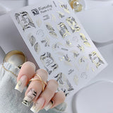 Leaf Line 3D Nail Sticker Clearance No Brand #125 