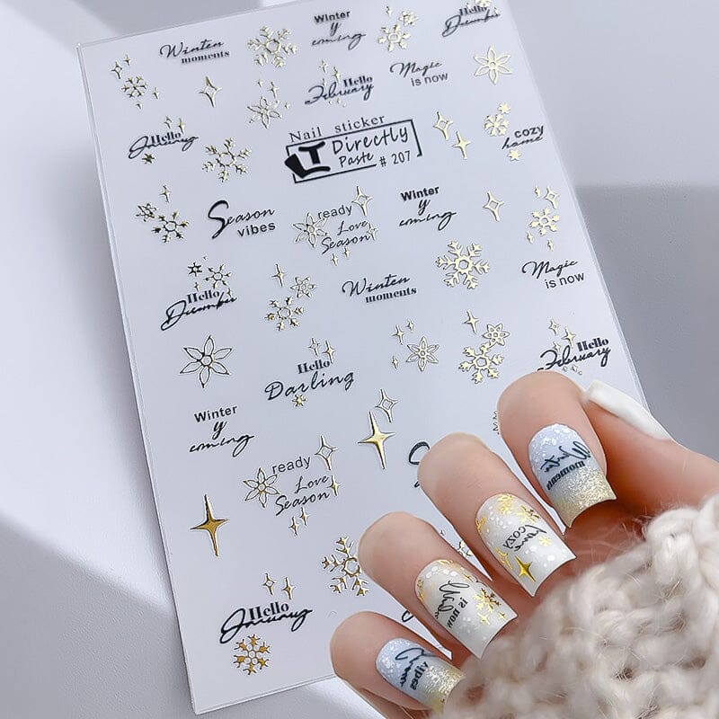 Leaf Line 3D Nail Sticker Clearance No Brand 