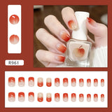 24pcs Press on Nails False Nail Tips Clearance BORN PRETTY R961 
