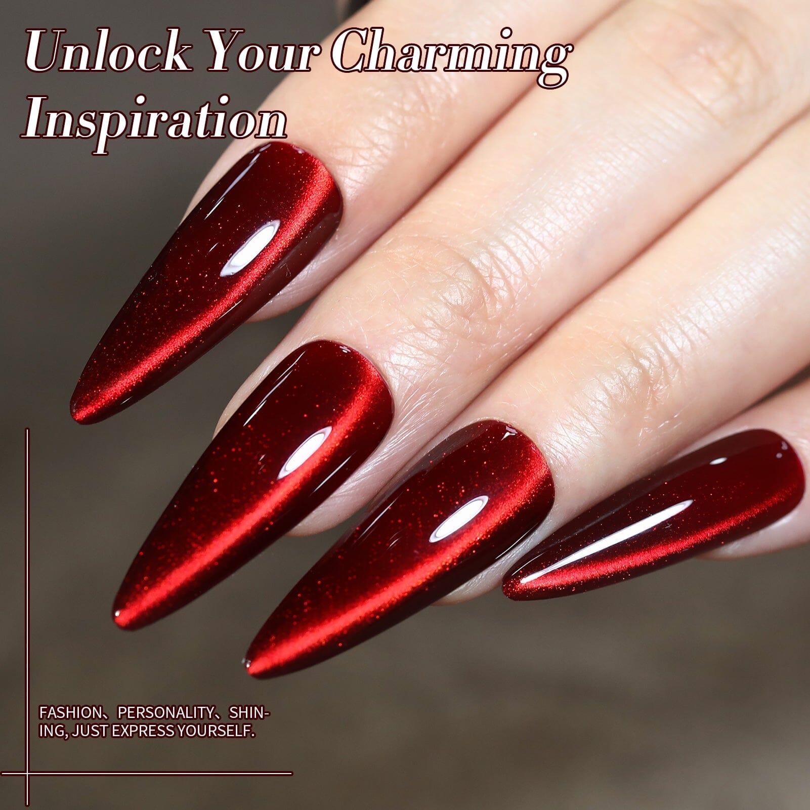 Cat Magnetic Gel MY377 Hot Ruby 15ml HEMA/TPO FREE Gel Nail Polish BORN PRETTY 