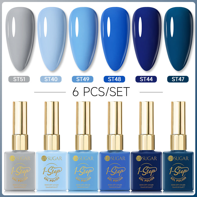 6 Colors 1 Step Gel Polish Set #05 15ml