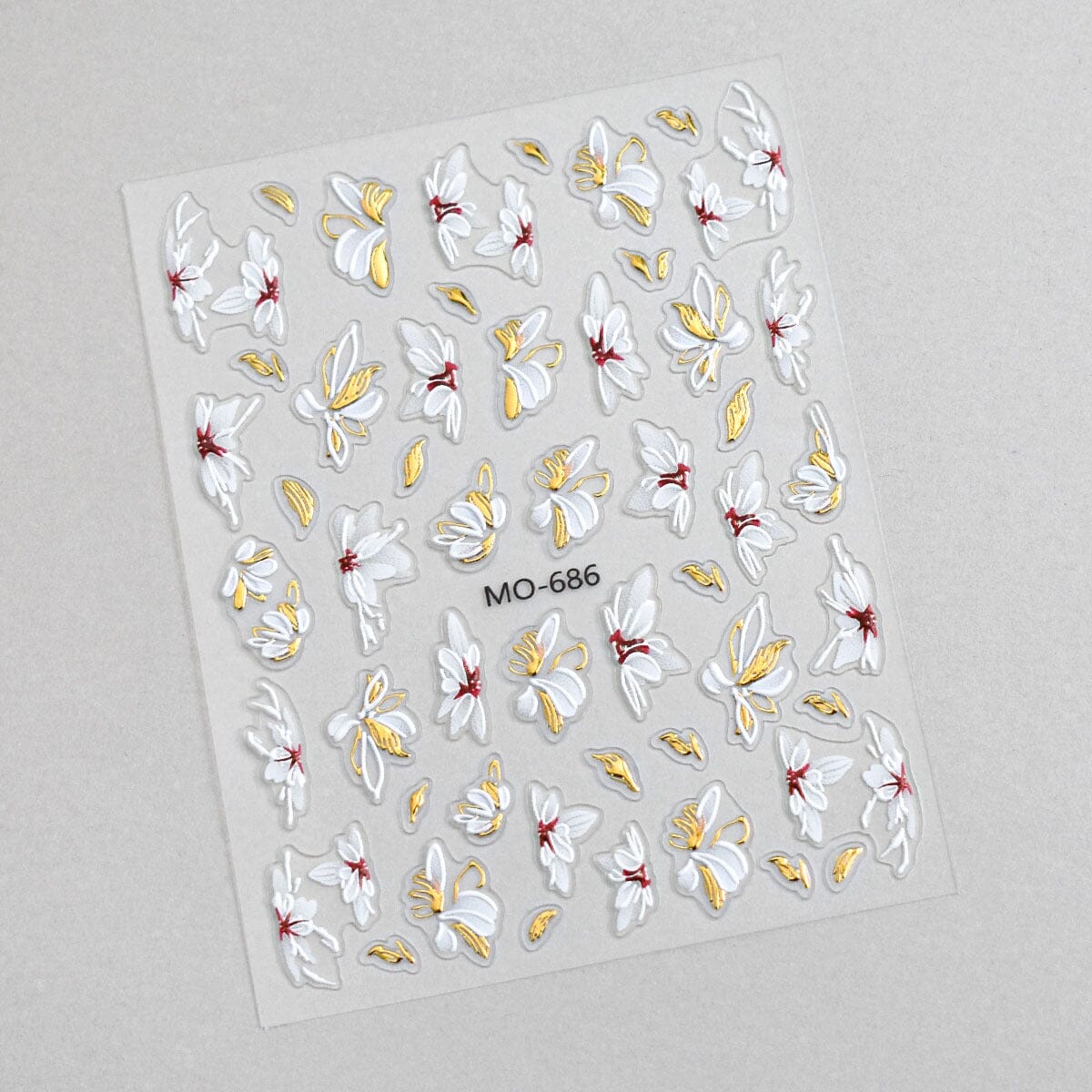 Embossed Floral 3D Nail Stickers Clearance No Brand 
