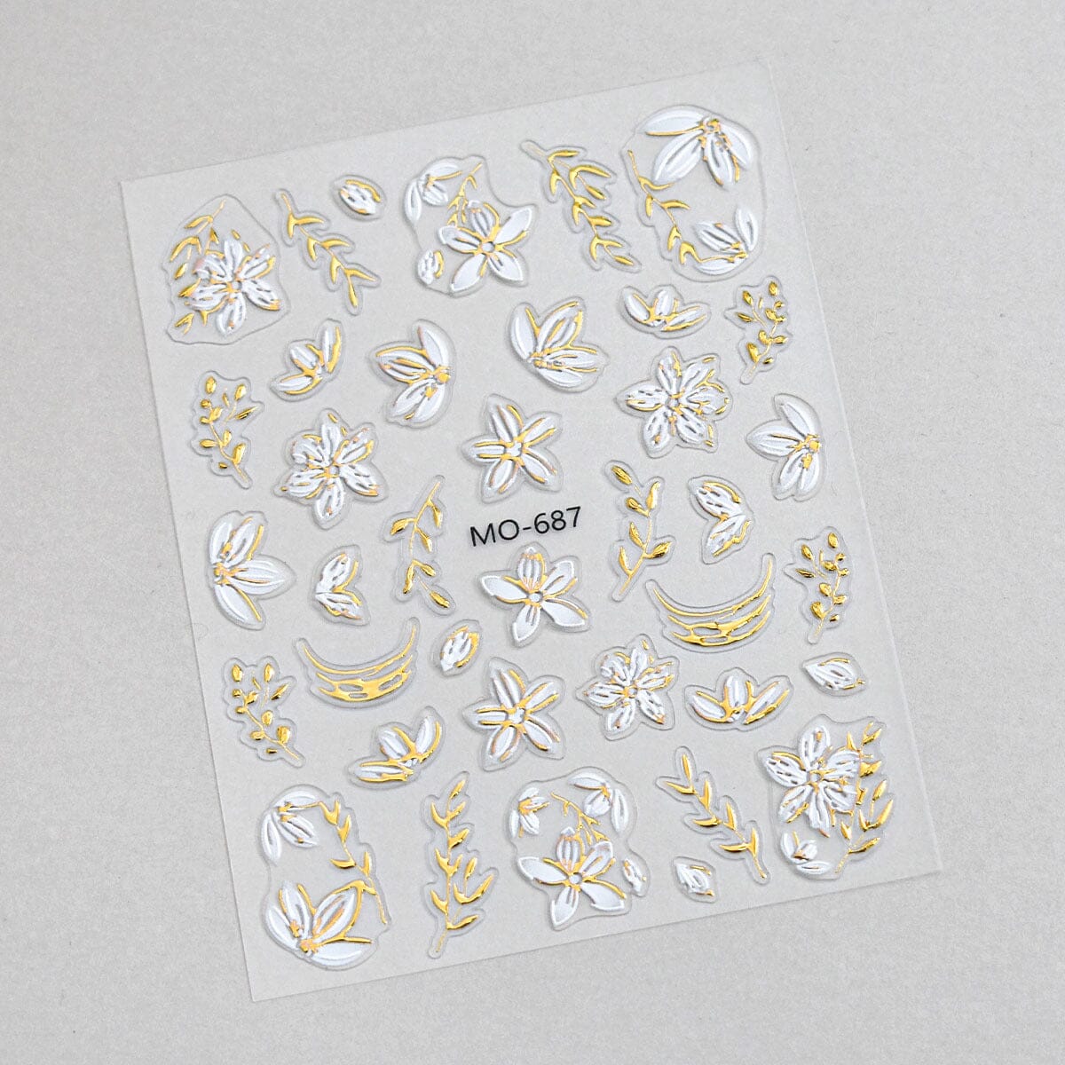 Embossed Floral 3D Nail Stickers Clearance No Brand 
