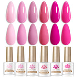 6 Bottles Color Gel Polish Set 7ml