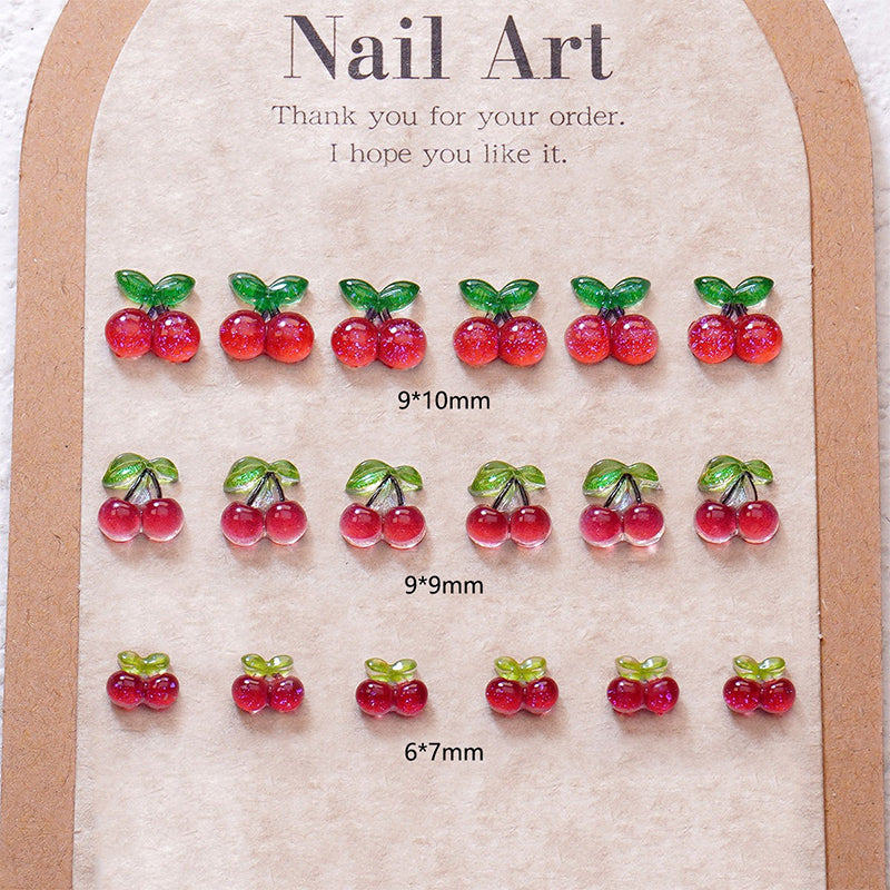 20 décorations à ongles Cerise