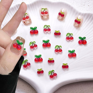 20 décorations à ongles Cerise