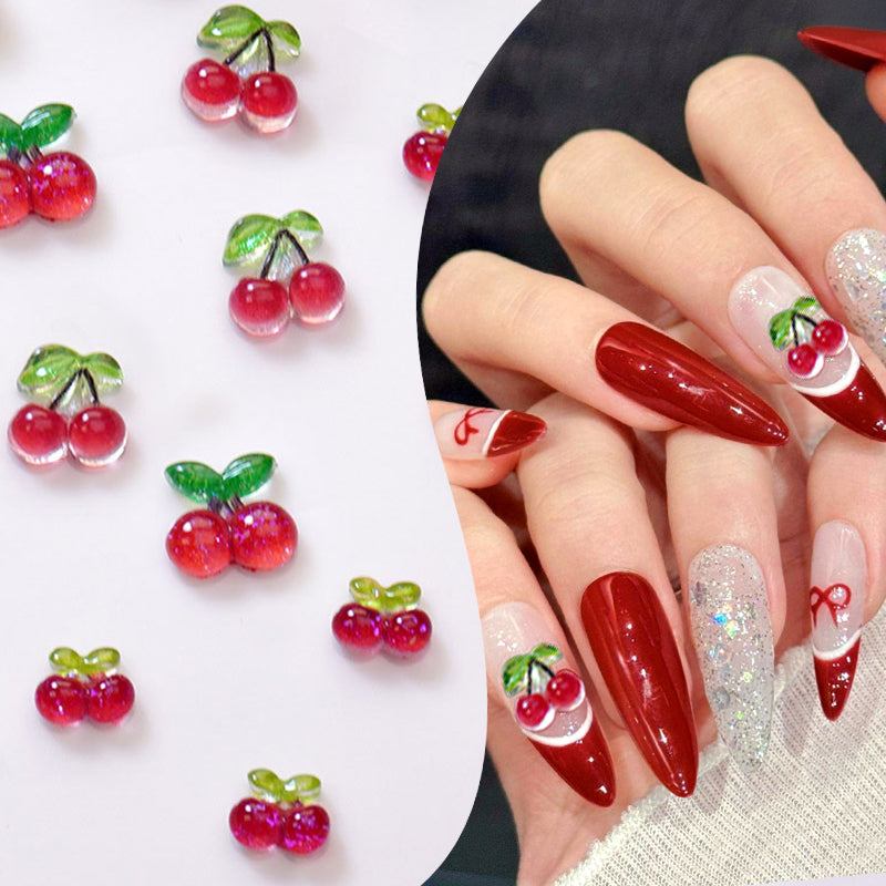 20 décorations à ongles Cerise