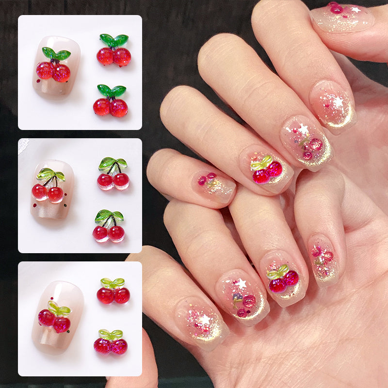 20 décorations à ongles Cerise