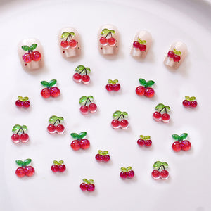 20 décorations à ongles Cerise