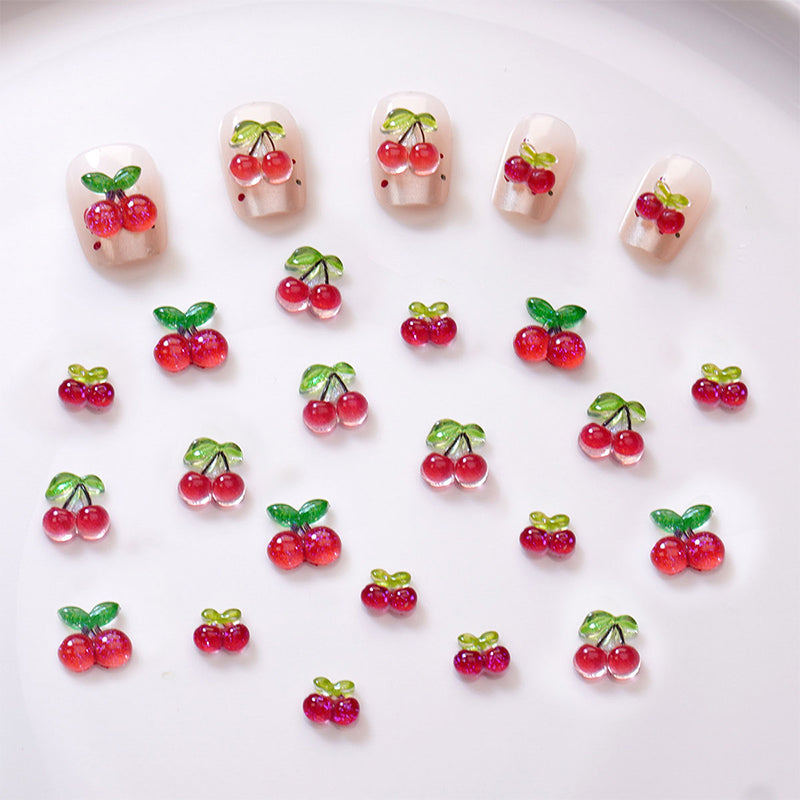 20 décorations à ongles Cerise