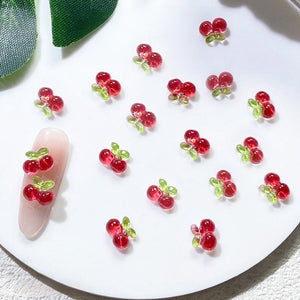 20 décorations à ongles Cerise