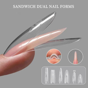 180pcs Stiletto Extension Gel Dual Forms Nail Tips No Brand 
