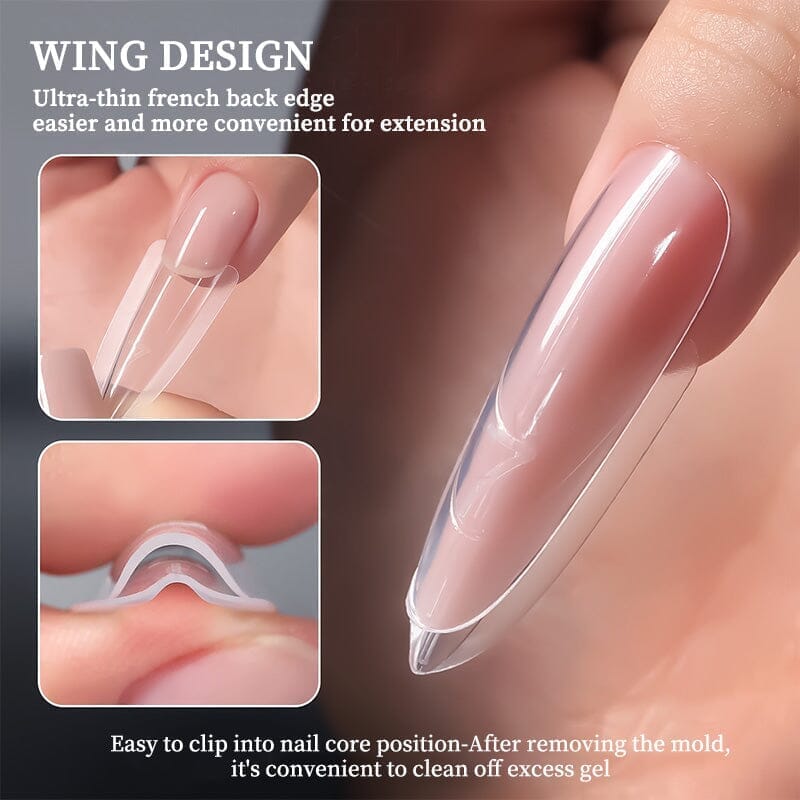 180pcs Oval Extension Gel Dual Forms Nail Tips No Brand 