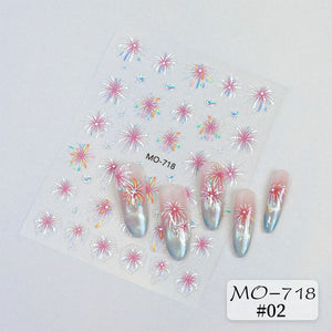 Feuerwerk 3D-Nagelsticker