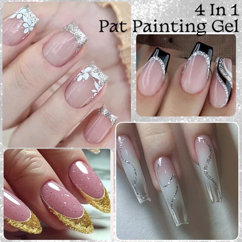 4 Colors 4 In 1 Pat Painting Gel Glimmer Rush Gel Nail Polish UR SUGAR 