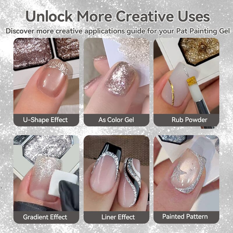 4 Colors 4 In 1 Pat Painting Gel Glimmer Rush Gel Nail Polish UR SUGAR 