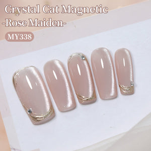 Crystal Cat Magnetic Gel MY338 Rose Maiden 15ml HEMA/TPO FREE Gel Nail Polish BORN PRETTY 