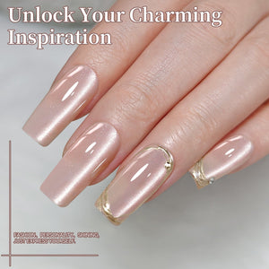 Crystal Cat Magnetic Gel MY338 Rose Maiden 15ml HEMA/TPO FREE Gel Nail Polish BORN PRETTY 