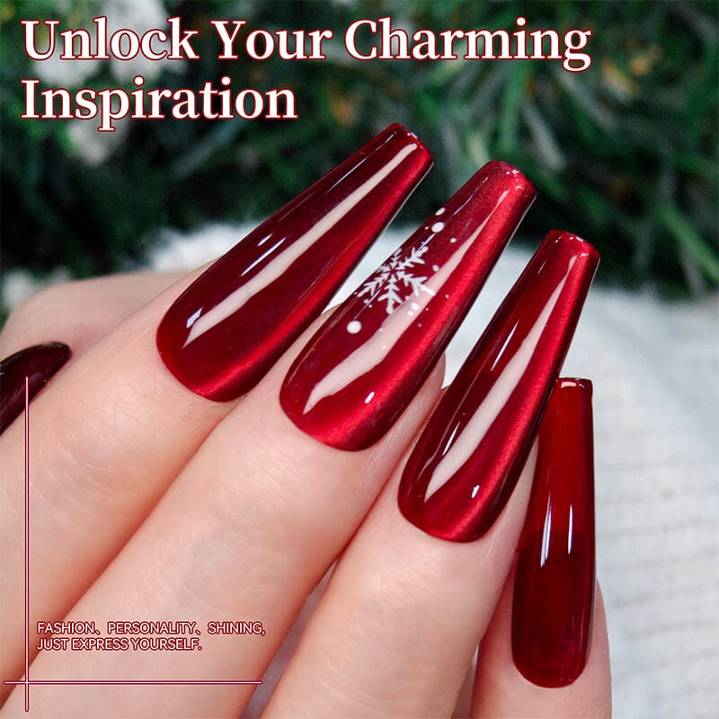 Mirror Cat Magnetic Gel MY394 Mirror Ruby 10ml HEMA/TPO FREE Gel Nail Polish BORN PRETTY 