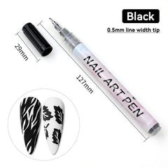 Nail Painting Pen #06 Black 0.5mm Head Clearance No Brand 