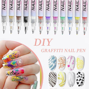 Nail Painting Pen #11 Gold-colored 0.5mm Head Clearance No Brand 