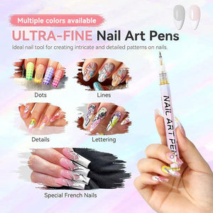 4 Colors Nail Painting Pen Set #02 0.5mm Head Clearance No Brand 