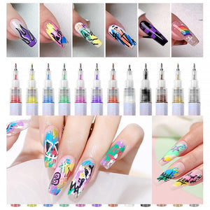 Nail Painting Pen #11 Gold-colored 0.5mm Head Clearance No Brand 