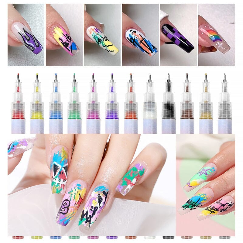 Nail Painting Pen #11 Gold-colored 0.5mm Head Clearance No Brand 