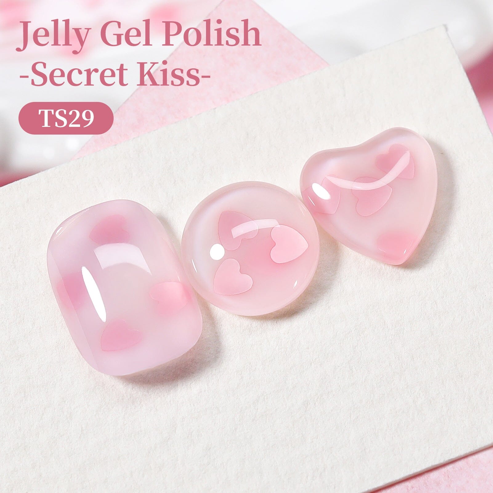 Sequins Jelly Gel TS29 Secret Kiss 15ml HEMA/TPO FREE Gel Nail Polish BORN PRETTY 