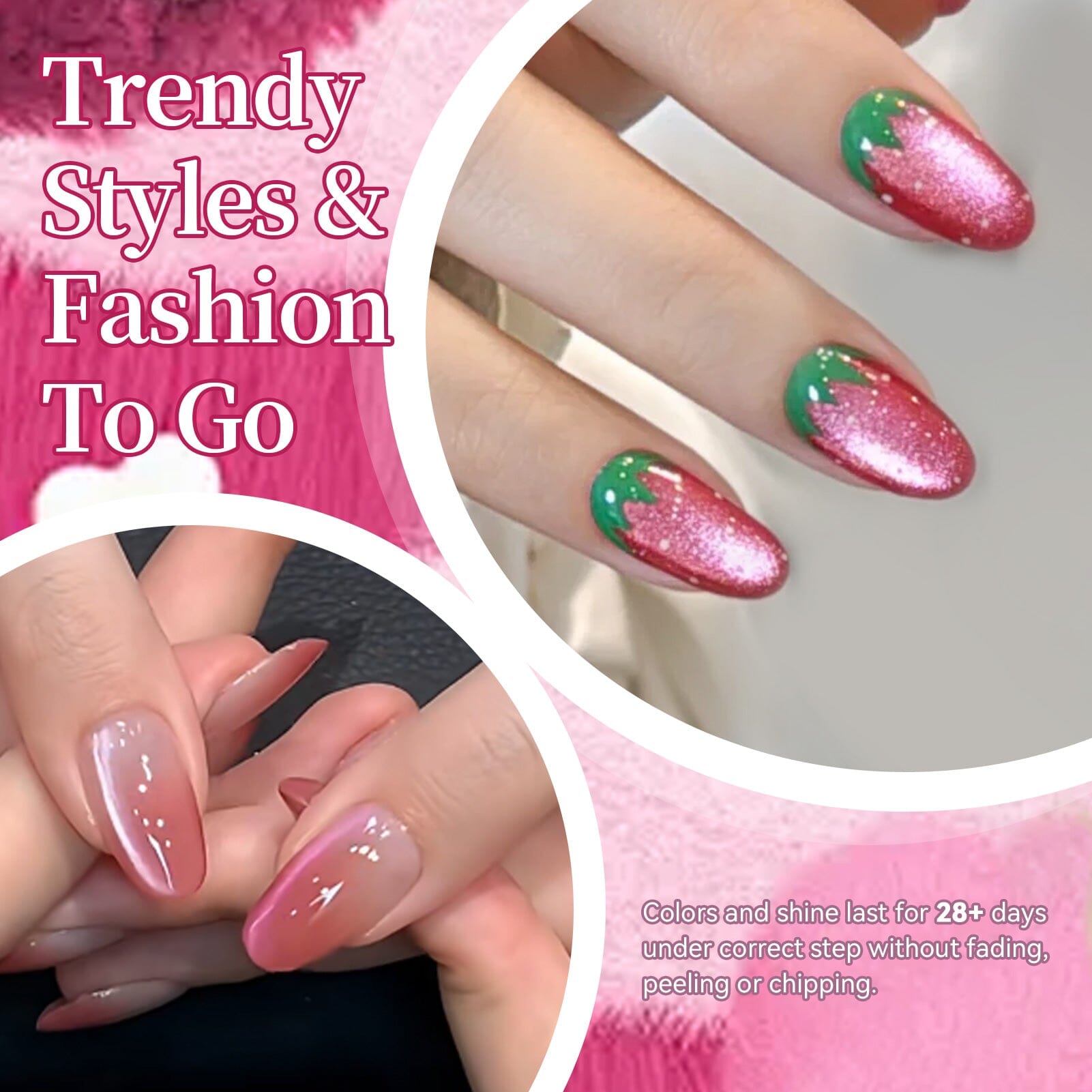 6 Colors Glass Cat Magnetic Gel M39 Strawberry Bear 7ml HEMA/TPO FREE Gel Nail Polish BORN PRETTY 