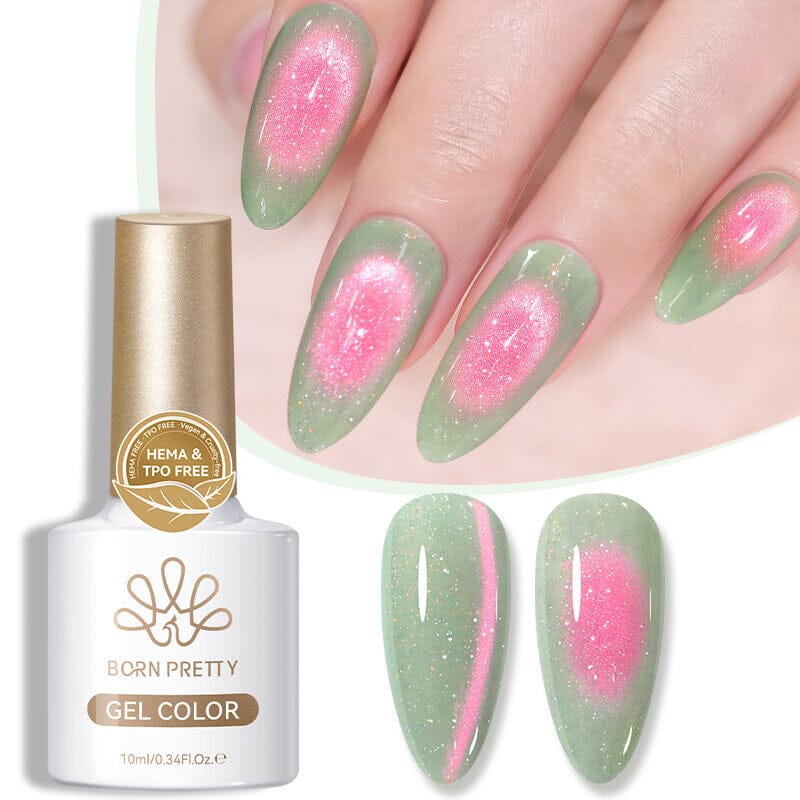 Glitter Cat Magnetic Gel MY427 Electric Guava 10ml HEMA/TPO FREE Gel Nail Polish BORN PRETTY 