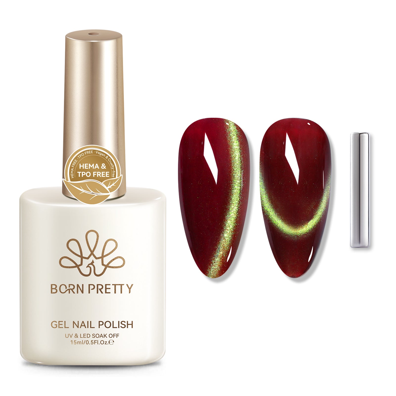 Colored Cat Magnetic Gel MY428 Scarlet Jade 15ml HEMA/TPO FREE