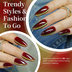 Colored Cat Magnetic Gel MY428 Scarlet Jade 10ml HEMA/TPO FREE Gel Nail Polish BORN PRETTY 