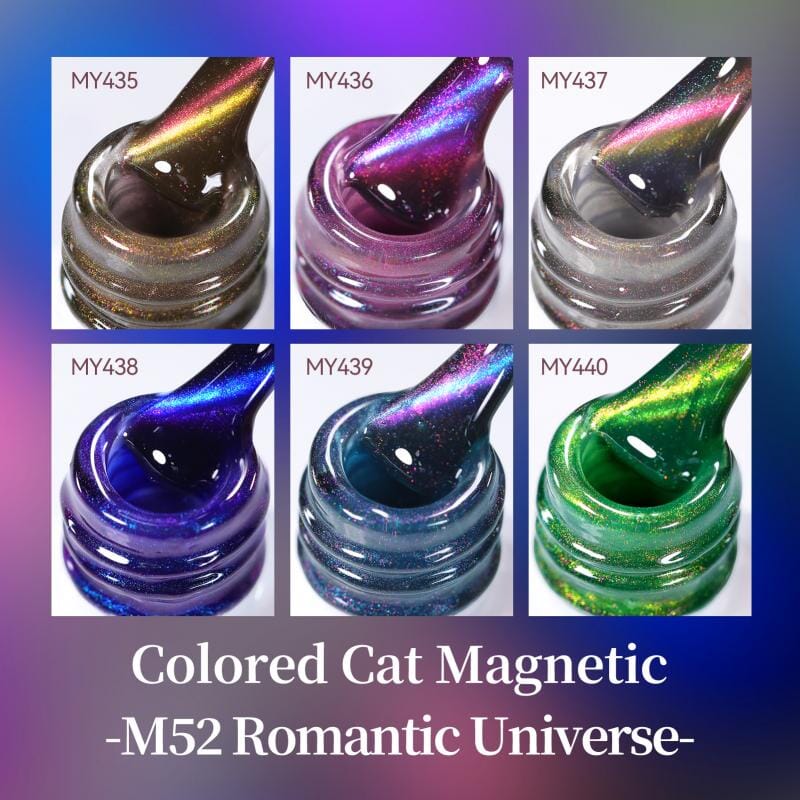 6 Colors Colored Cat Magnetic Gel M52 Romantic Universe 7ml Gel Nail Polish BORN PRETTY 