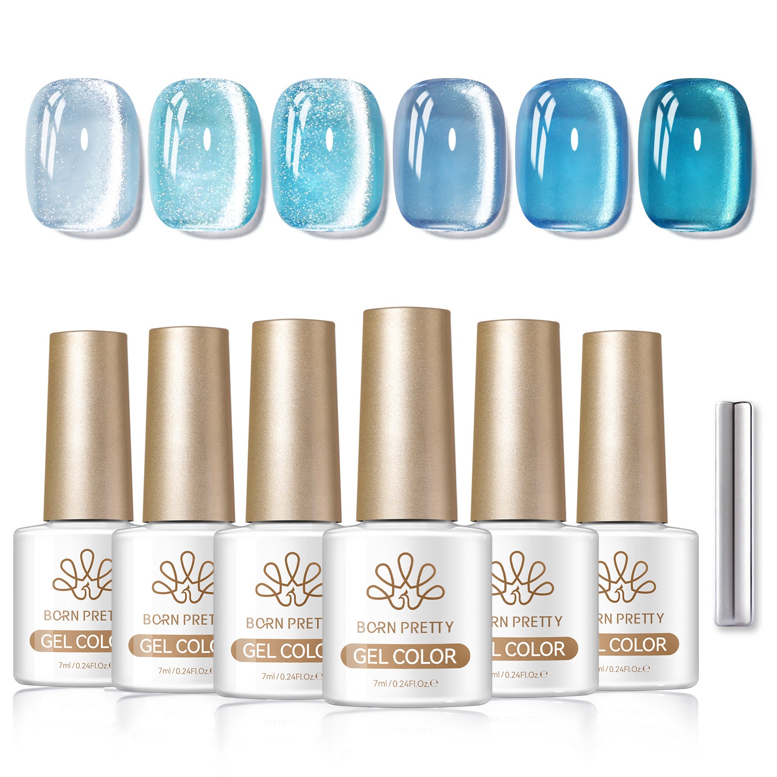 6 Colors Crystal Cat Magnetic Gel M53 Deep Sea 7ml HEMA/TPO FREE