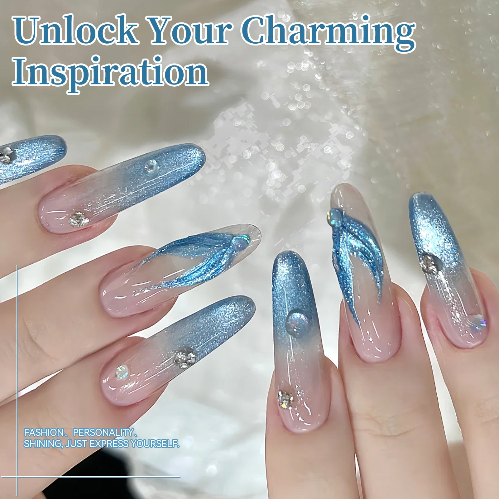 6 Colors Crystal Cat Magnetic Gel M53 Deep Sea 7ml HEMA/TPO FREE