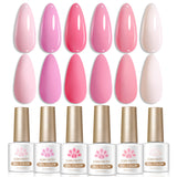 6 Bottles Color Gel Polish Set 7ml