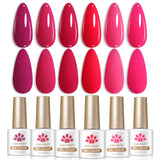 6 Bottles Color Gel Polish Set 7ml