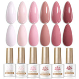6 Bottles Color Gel Polish Set 7ml