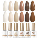 6 Bottles Color Gel Polish Set 7ml