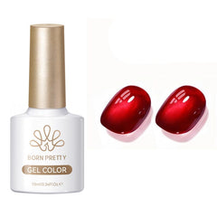 Glass Cat Magnetic Gel MY497 Pomegranate Red 10ml Gel Nail Polish BORN PRETTY 